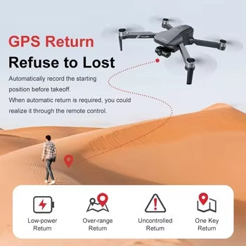 GPS Foldable Drone with Dual HD Cameras & Brushless Motors | MBM