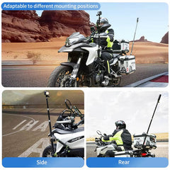 Motorcycle 360° Action Camera Mount with Triple Clamp and Selfie Stick