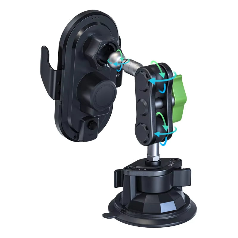 New Multifunctional Wireless Car Charger with Rotatable Suction Cup Mount